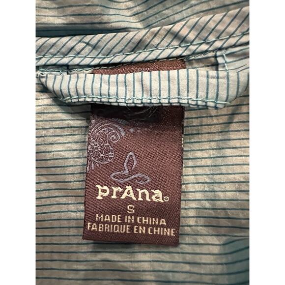 prAna Womens Blue Inabel Lightweight Water Repellent Windbreaker Jacket Size S - Picture 6 of 11